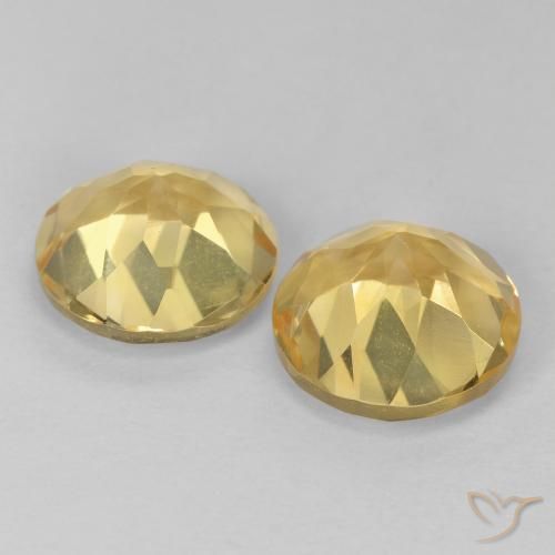 Citrine Gemstones in 8 mm (calibrated) Size for Sale, Citrine Stones in Golden Color