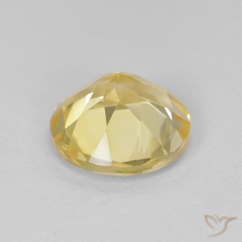 Citrine Gemstone in 8 mm (calibrated) Size for Sale, Citrine Stone in Medium Yellow Color