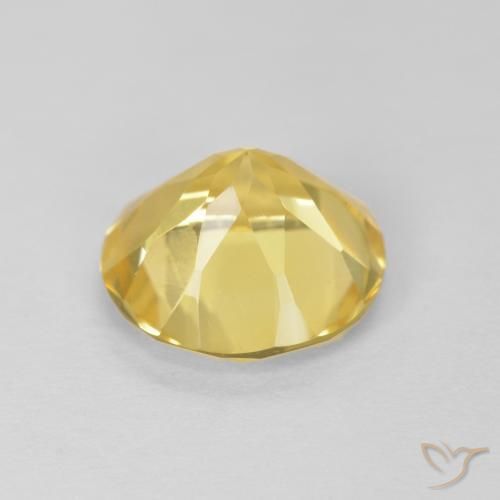 Citrine Gemstone in 8 mm (calibrated) Size for Sale, Citrine Stone in Medium Yellow Color