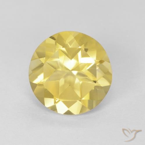 1.66ct Natural Tuscany Yellow Citrine, Round, VVS