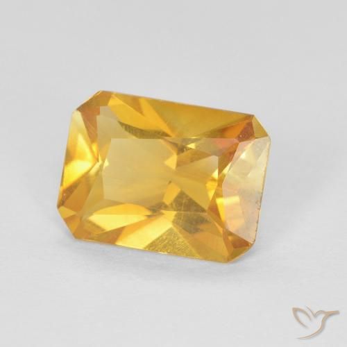 1.20 ct Golden Citrine Stone, Natural Citrine in Octagon / Scissor Cut Shape for Sale