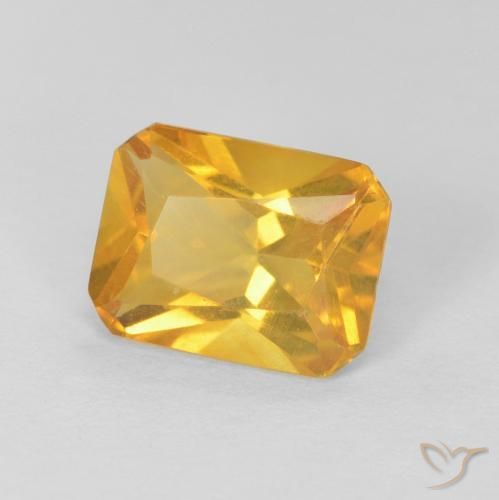 1.28 ct Golden Citrine Stone, Natural Citrine in Octagon / Scissor Cut Shape for Sale