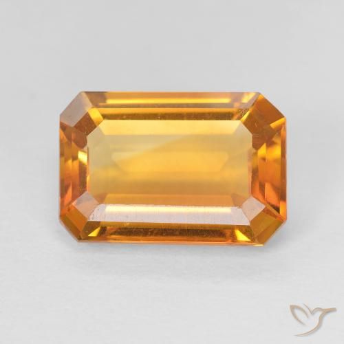 Citrino Taglio ottagonale da 3,79 ct dal Brasile, dimensione 12 x 8,1mm, purezza VVS, pietra preziosa naturale non trattati, Citrino 1pc in colore Arancio Medio, durezza Mohs di 7 adatto per gioielli da indossare ogni giorno, Pietra zodiacale Leone, Photo A