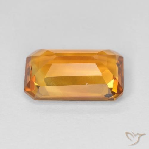 Citrine Gemstone in 12 x 8 mm (calibrated) Size for Sale, Citrine Stone in Gold Color
