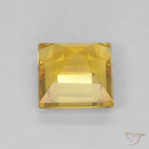 Citrine Gemstone in 6 x 6 mm (calibrated) Size for Sale, Citrine Stone in Medium Golden Color
