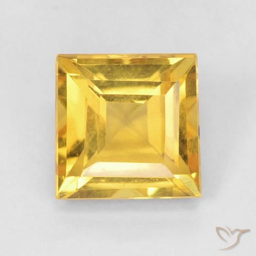 1.22ct Natural Golden Citrine, Square, VVS-VS