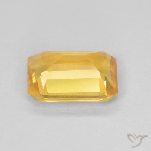 Citrine Gemstone in 7.6 x 5.8 mm Size for Sale, Citrine Stone in Medium Gold Color