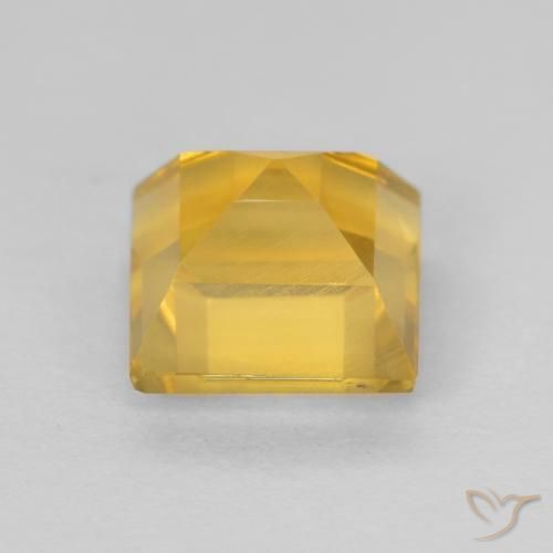 Citrine Gemstone in 6 x 6 mm (calibrated) Size for Sale, Citrine Stone in Medium Gold Color