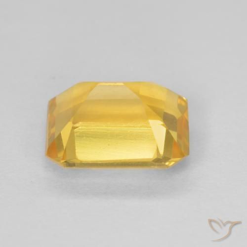 Citrine Gemstone in 7.5 x 6 mm Size for Sale, Citrine Stone in Medium Gold Color