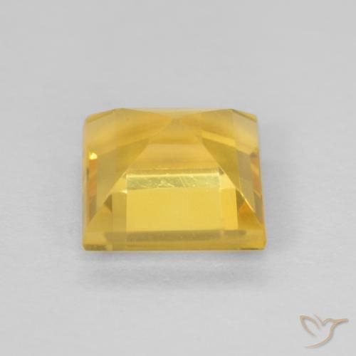 Citrine Gemstone in 6 x 6 mm (calibrated) Size for Sale, Citrine Stone in Bright Gold Color