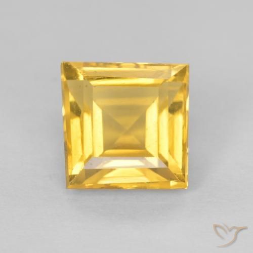 1.02ct Natural Golden Citrine, Square, VVS-VS
