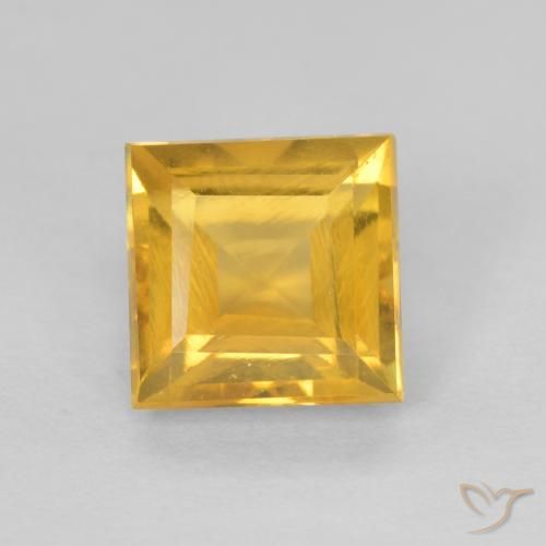 0.98ct Natural Golden Orange Citrine, Square, VS