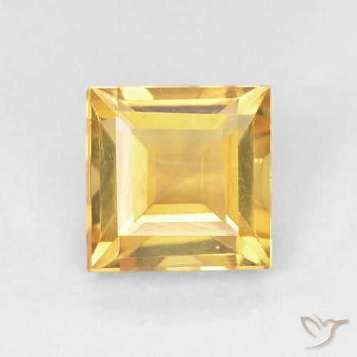 1.07ct Natural Medium Gold Citrine, Square, VVS