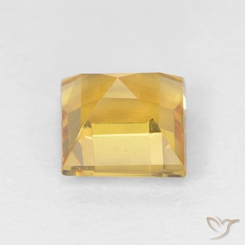 Citrine Gemstone in 6 x 6 mm (calibrated) Size for Sale, Citrine Stone in Medium Gold Color