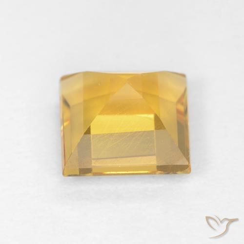 Citrine Gemstone in 6 x 6 mm (calibrated) Size for Sale, Citrine Stone in Bright Gold Color