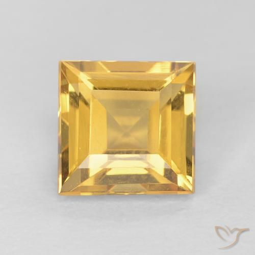 1.13ct Natural Bright Gold Citrine, Square, VVS
