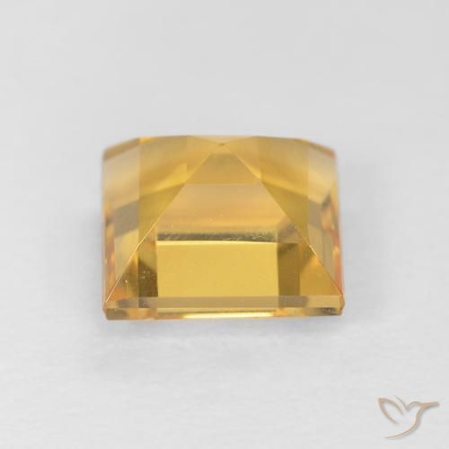 Citrine Gemstone in 6 x 6 mm (calibrated) Size for Sale, Citrine Stone in Bright Gold Color