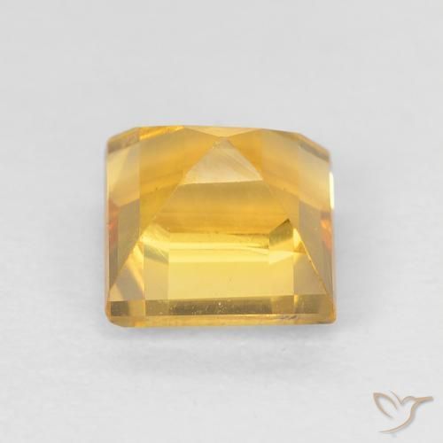 Citrine Gemstone in 6 x 6 mm (calibrated) Size for Sale, Citrine Stone in Bright Gold Color