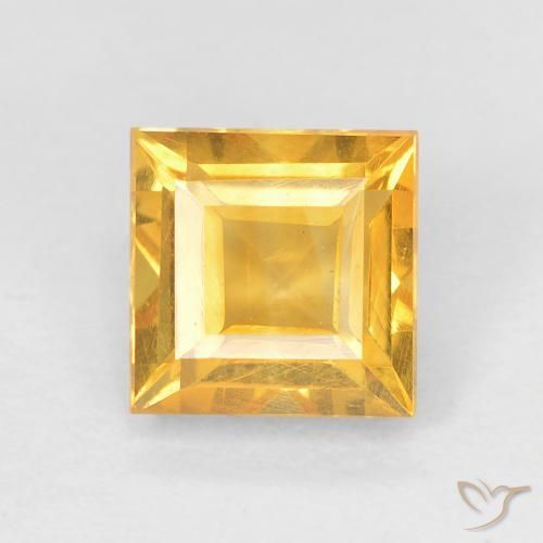 1.02ct Natural Bright Gold Citrine, Square, VVS