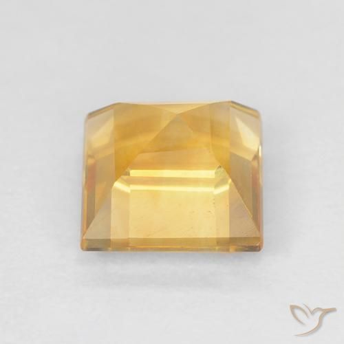 Citrine Gemstone in 6 x 6 mm (calibrated) Size for Sale, Citrine Stone in Bright Gold Color