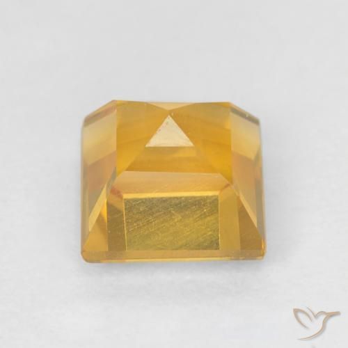 Citrine Gemstone in 6 x 6 mm (calibrated) Size for Sale, Citrine Stone in Bright Gold Color