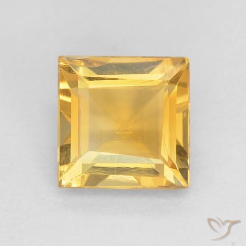 0.93ct Natural Bright Gold Citrine, Square, VVS