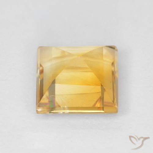 Citrine Gemstone in 6 x 6 mm (calibrated) Size for Sale, Citrine Stone in Bright Gold Color