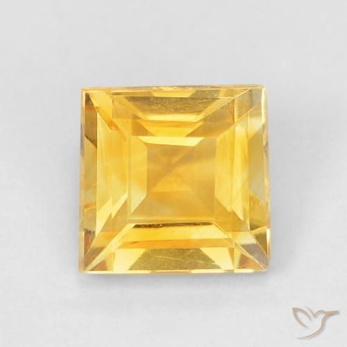 1.05ct Natural Medium Gold Citrine, Square, VVS