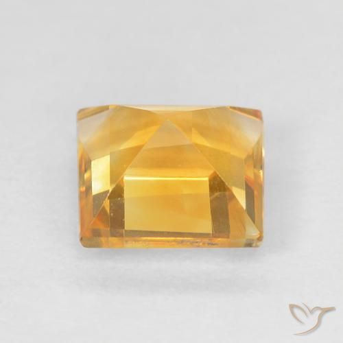 Citrine Gemstone in 6 x 6 mm (calibrated) Size for Sale, Citrine Stone in Medium Gold Color