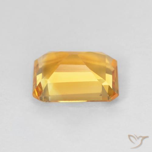 Citrine Gemstone in 8 x 6 mm (calibrated) Size for Sale, Citrine Stone in Medium Light-Golden Color