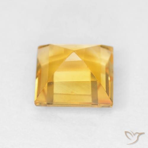 Citrine Gemstone in 6 x 6 mm (calibrated) Size for Sale, Citrine Stone in Golden Orange Color