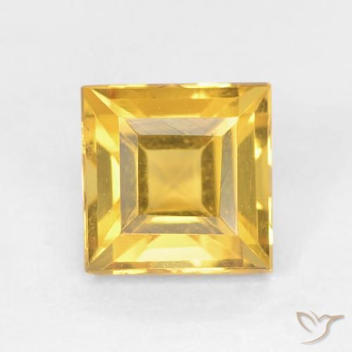1.08ct Natural Golden Citrine, Square, VVS-VS