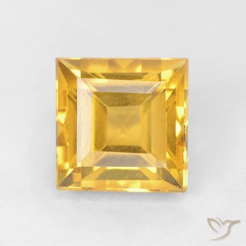 1.09ct Natural Golden Citrine, Square, VVS-VS