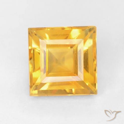 1.17ct Natural Golden Orange Citrine, Square, VVS-VS