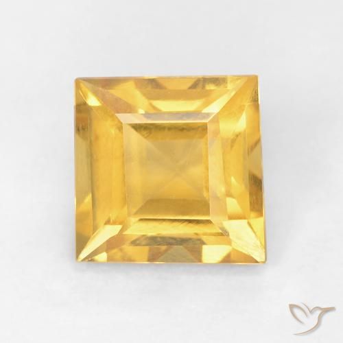 1.06ct Natural Golden Orange Citrine, Square, VVS-VS