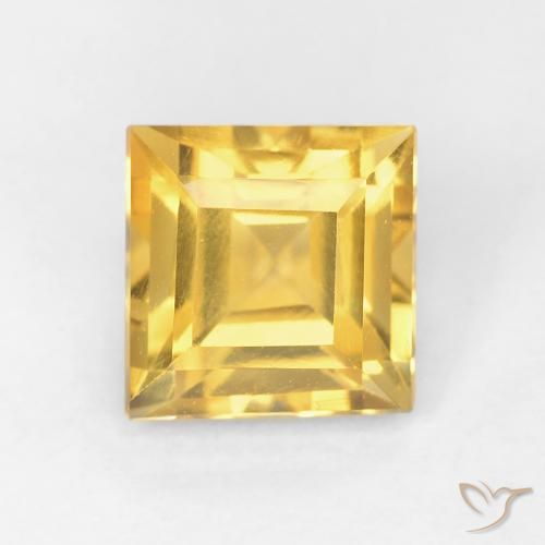 1.06ct Natural Golden Citrine, Square, VVS-VS