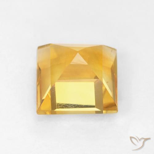 Citrine Gemstone in 6 x 6 mm (calibrated) Size for Sale, Citrine Stone in Golden Color