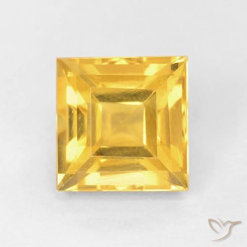 1.16ct Natural Golden Citrine, Square, VVS-VS