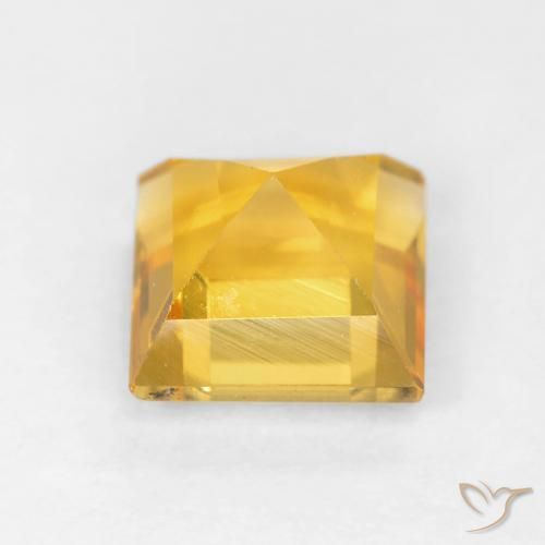Citrine Gemstone in 6 x 6 mm (calibrated) Size for Sale, Citrine Stone in Medium Golden Color