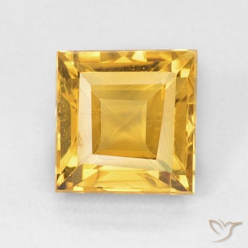 1.06ct Natural Medium Golden Citrine, Square, VS