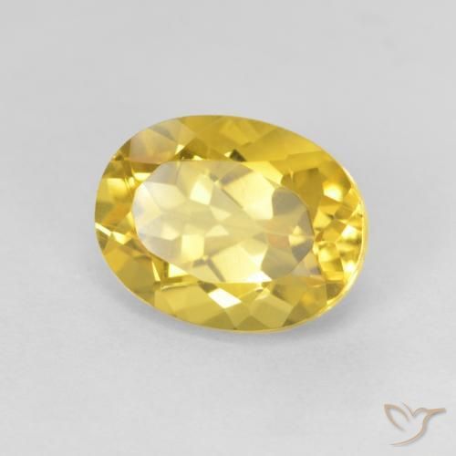 1.93 ct Golden Citrine Stone, Natural Citrine in Oval Facet Shape for Sale