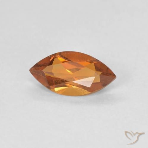 0.53 ct Orange Citrine Stone, Natural Citrine in Marquise Facet Shape for Sale