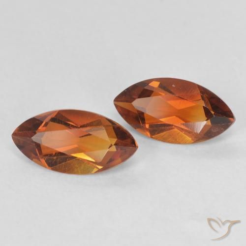 1.1 ct Orange Citrine, 8.2 x 4.2 mm Marquise Cut From Brazil, Photo A