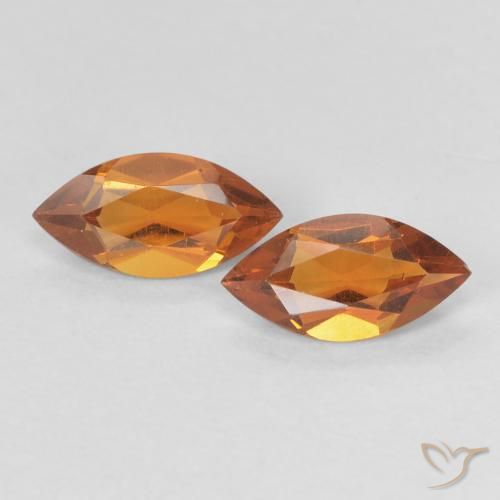 1.02 ct Orange Citrine, 8.2 x 4.1 mm Marquise Cut From Brazil, Photo A