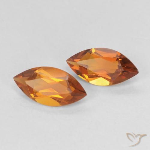 1.02 ctw Orange Citrine Stones, Natural Citrine in Marquise Facet Shape for Sale