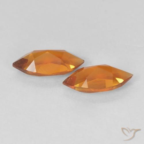 Citrine Gemstones in 8 x 4 mm (calibrated) Size for Sale, Citrine Stones in Medium Orange Color