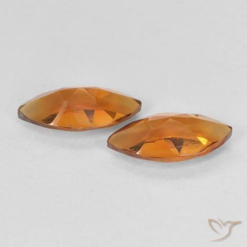 Citrine Gemstones in 8.3 x 4.2 mm Size for Sale, Citrine Stones in Medium Orange Color