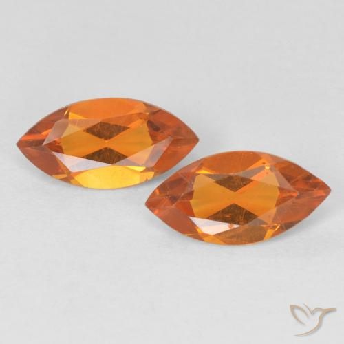 0.87ctw Natural Yellowish Orange Citrine, Marquise, VVS-VS