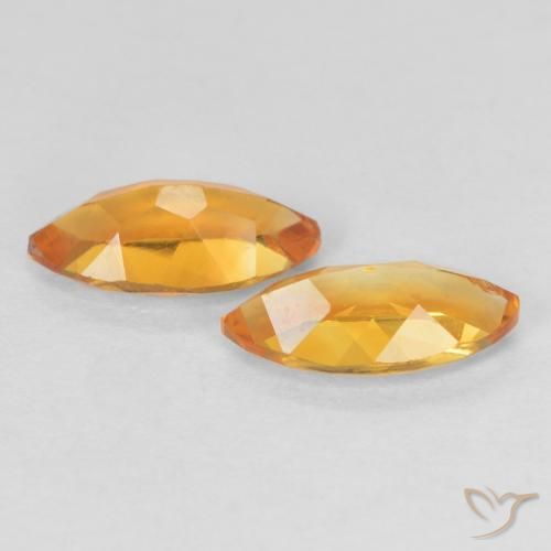 Citrine Gemstones in 8 x 4 mm (calibrated) Size for Sale, Citrine Stones in Orange-Gold Color