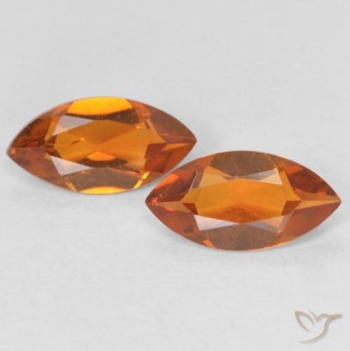 0.96 ct Orange Citrine, 8.2 x 4.2 mm Marquise Cut From Brazil, Photo A